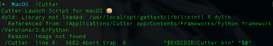 Cutter-Error-Message